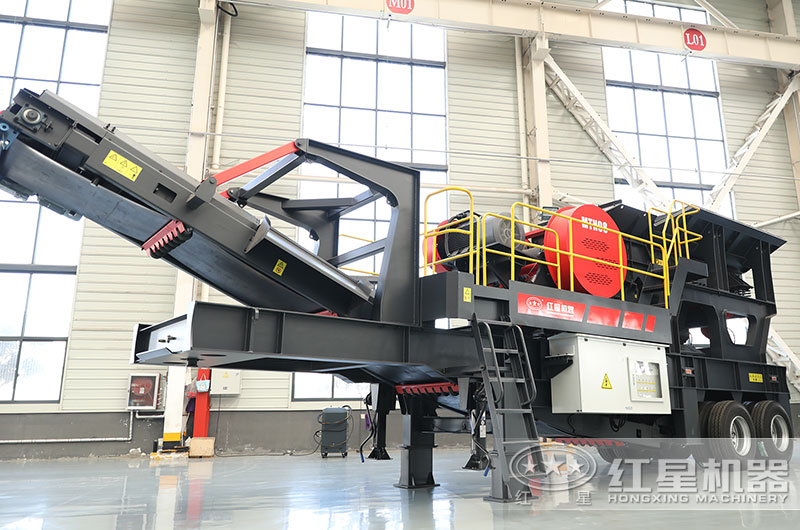 輪胎式移動粉碎機(jī)圖片，鄂破