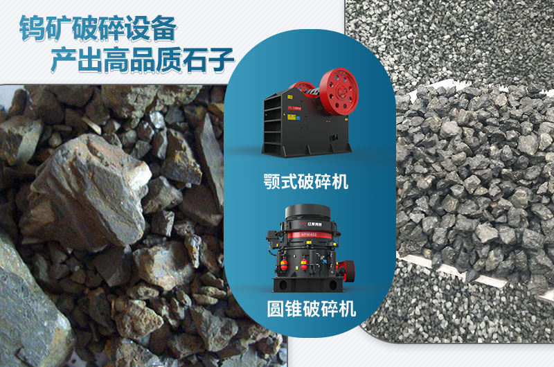 鎢礦破碎前后對比圖 鎢礦破碎前后對比圖