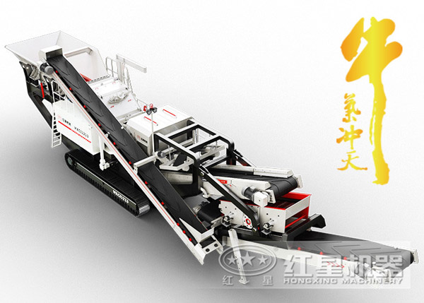 履帶沙石分離機(jī)在河南焦作奮力生產(chǎn)，開工賺錢