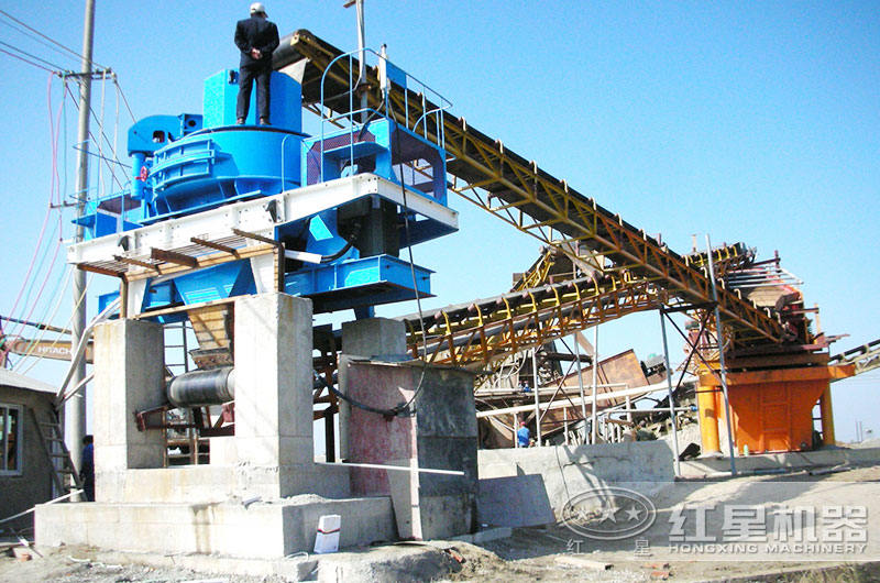干法制砂生產線現(xiàn)場示意圖