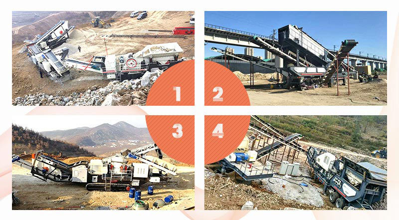 不同地區(qū)各種小型移動碎石機(jī)生產(chǎn)現(xiàn)場