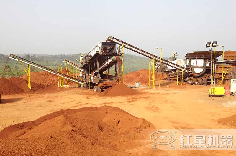 移動(dòng)式制砂機(jī)生產(chǎn)現(xiàn)場圖片
