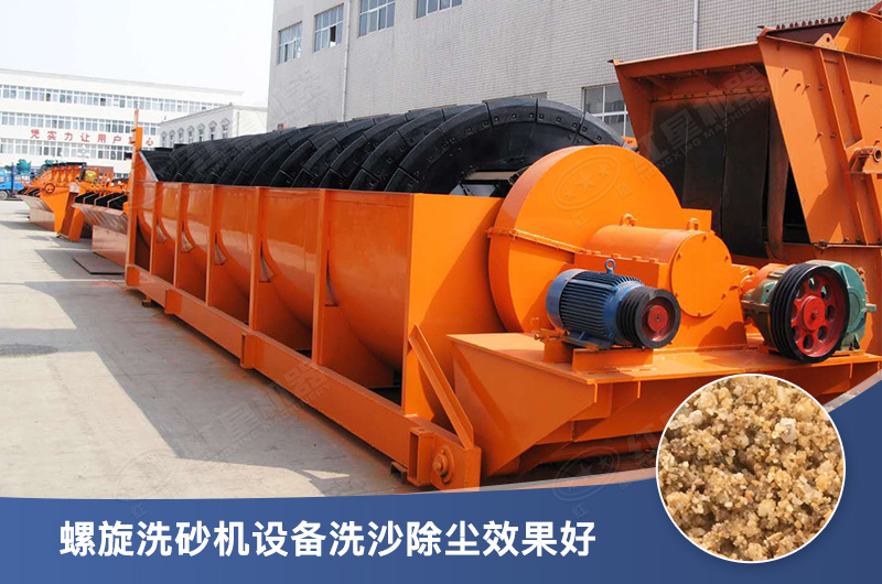 螺旋洗砂機設備每小時產(chǎn)量多少，型號有哪些？