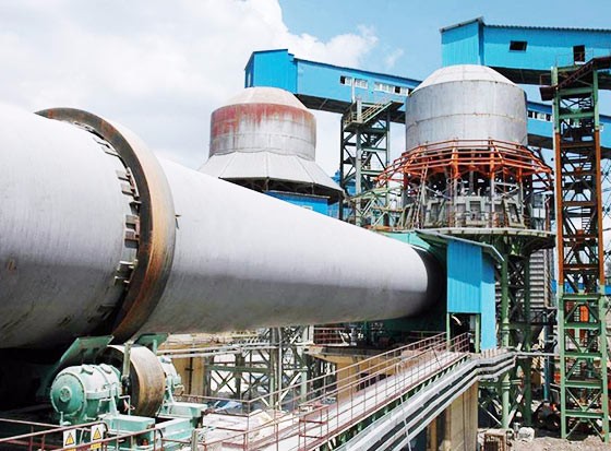 山東氧化鋅回轉窯生產(chǎn)線現(xiàn)場